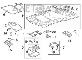 Garnitură Lexus RX350 RX450h 16-17 sub trapă, gri