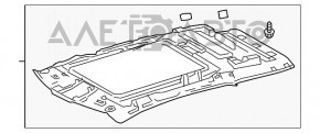 Обшивка потолка Lexus RX350 RX450h 16-19 под панораму, серая