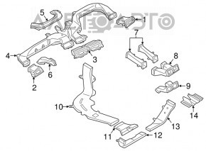 Canal de aer central panou frontal BMW 5 G30 17-23