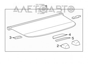 Corda portbagaj Lexus RX350 RX450h 16-22 negru