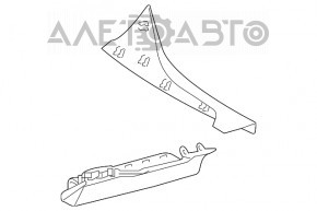 Airbag șofer airbag genunchi stânga Lexus RX350 RX450h 16-22 negru