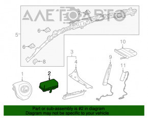 Подушка безопасности airbag пассажирская в торпеде Lexus RX350 RX450h 16-22