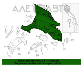 Sfert aripa spate dreapta Nissan Murano z52 19-