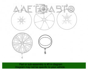 Capac central pentru Toyota Prius 30 12-15 disc 57mm