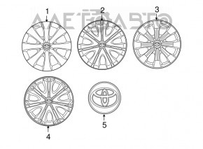 Capac central pentru Toyota Prius 30 12-15 disc 57mm