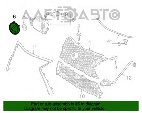 Emblema grilei radiatorului Lexus RX450h 16-19 sub radar