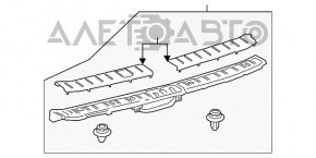 Накладка проема багажника центральная Lexus RX350 RX450h 16-22 черная