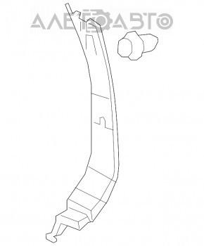 Накладка проема багажника правая Lexus RX350 RX450h 16-22 черная