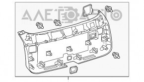 Decorație uși portbagaj Lexus RX350 RX450h 16-22 negru