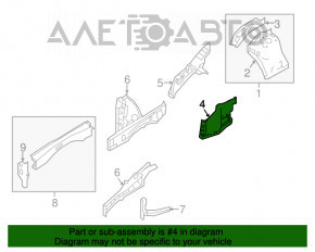 Protectie lateral dreapta motor Nissan Pathfinder 14-17