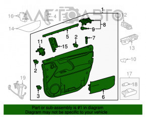 Garnitura portiere fata dreapta Lexus RX350 RX450h 16-17 piele neagra