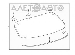 Стекло заднее двери багажника Lexus RX350 RX450h 16-22