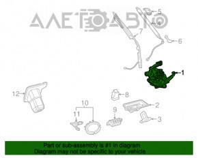 Замок двери багажника Lexus RX350 RX450h 16-22