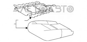 Пассажирское сидение Lexus RX350 RX450h 16-19 без airbag, электро, подогрев, кожа серая, стрельнувшее