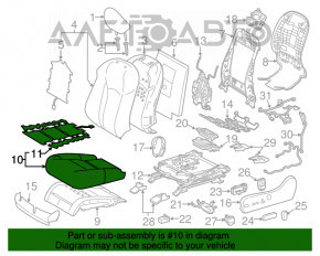 Scaun sofer Lexus RX350 RX450h 16-19 cu airbag, electric, incalzire, ventilatie, piele gri