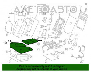 Задний ряд сидений 2 ряд Lexus RX350 RX450h 16-19 с airbag, механический, кожа серая