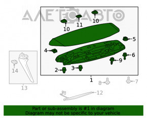 Spoiler hayon Lexus RX350 RX450h 16-22