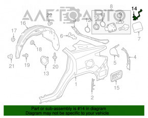 Замок лючка бензобака Lexus RX450h 16-22