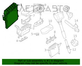 Блок ECU компьютер двигателя BMW 5 G30 17-23 2.0Т