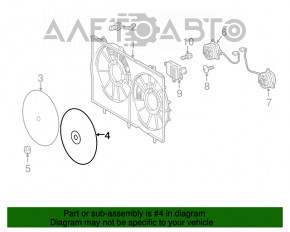 Rotor ventilator de răcire stânga Toyota Sienna 17-20 3.5