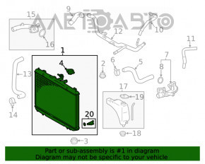 Radiator de racire cu apa Toyota Sienna 17-20 3.5