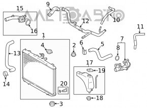 Radiator de racire cu apa Toyota Sienna 17-20 3.5