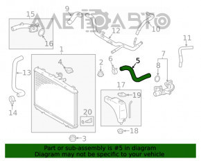 Conductă de răcire superioară Toyota Sienna 17-20 3.5