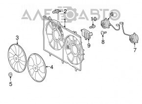 Диффузор кожух радиатора в сборе Toyota Sienna 17-20 3.5