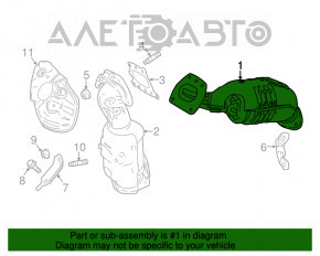 Colector de evacuare spate cu catalizator Toyota Sienna 17-20 3.5