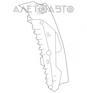 Elemente luminoase exterioare pentru aripa, spate dreapta Lexus RX350 RX450h 16-22