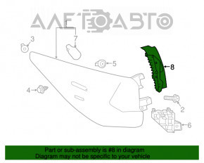 Elemente luminoase exterioare pentru aripa, spate dreapta Lexus RX350 RX450h 16-22