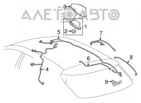 Корпус антенны плавник Lexus RX350 RX450h 16-19