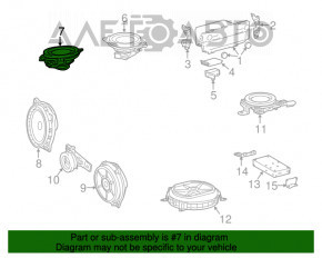 Difuzor central torpilă Lexus RX350 RX450h 16-22