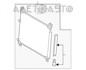 Радиатор кондиционера конденсер Lexus RX450h 16-22
