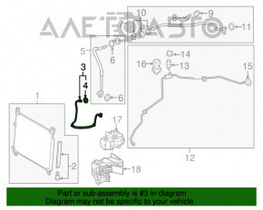 Трубка кондиционера конденсер-компрессор Lexus RX450h 16-22