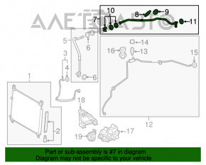 Трубка кондиционера компрессор-печка вторая Lexus RX350 18-22