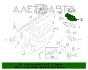 Pad de control al geamului fata dreapta Subaru Forester 14-18 SJ structura